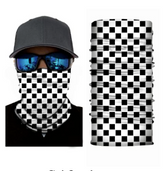 Wholesale BLACK & WHITE CHECKERED RACING SEAMLESS BANDANA FACE COVER TUBE MULTI FUNCTION MASK WRAPS